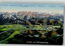 6330 Kufstein Foto AK Vogelschau Inntal Kaisergebirge