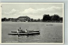 30159 W3000 Hannover 1940 Foto AK Faltboote auf dem Maschsee