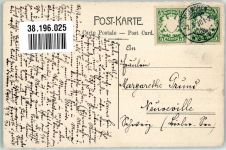 82362 W8120 Moosschwaige 1910 - Bauernhaus hinter einer Baumreihe