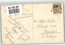 Neujahr Zwei Kinder beim Tennisspiel Tennis 1939 Künstlerkarte