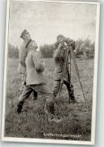 Landser in Uniform am Entfernungsmesser Verlag Imberg & Lefson 266 Artillerie WK I
