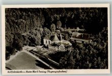 85354 W8050 Freising , Oberbay Foto AK Fliegeraufnahme Wallfahrtskirche Kloster Wies