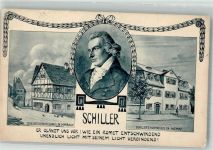 O5300 Weimar , Thür Des Dichters Wohnhaus und Geburtshaus in Marbach Schiller Künstlerkarte