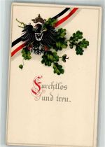 Reichsadler mit Eichenlaub und Schwarz-Weiß-Rotem Bande M.S.i.B. 175 Patriotik WK I, Deutschland Künstlerkarte