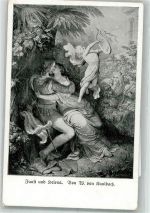 Faust u. Helena Amor Küsse Verlag Emil Müller Ser. 36 No. 12 Kaulbach, H. von Künstlerkarte