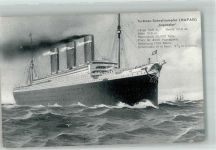Turbinen-Schnelldampfer der HAPAG Dampfer Imperator Künstlerkarte