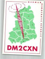 O9620 Werdau , Sachs Karte der DDR mit DM-Stationen DM2CXN Plauensche Straße Qsl-Karte