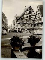 88499 W7940 Riedlingen , Württ Foto AK Marktplatz Apotheke Omnibus