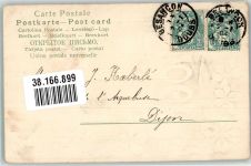 1904 Jugendstil Neujahr Jahreszahl 1904 Prägedruck