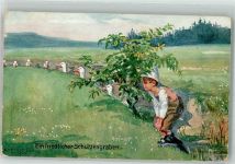 Ein friedlicher Schützengraben K.D. Feldpostexp. d. 9. Landw. Div.Hirte Krause-Carus, A. Gebrauchsspuren