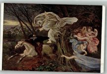 W8000 München Der Erlkönig Mythologie Schackgalerie Ackermann's Kunstverlag Nr. 2175 Schwind, M. von Künstlerkarte