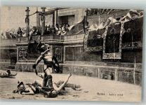 Gladiatoren in der Arena Römer Künstlerkarte