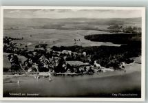 86938 W8913 Schondorf , Ammersee 1936 Foto AK Fliegeraufnahme des Ortes