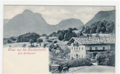 Bad Reichenhall mit Gruss von der Poschenmühle. ungelaufen frühe Karte, da Anschriftseite noch ungeteilt. Top Erhaltung.