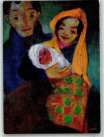 W4000 Düsseldorf sign. Nolde, Emil Familie im Kunstmuseum Stiftung Seebüll Expressionismus Künstlerkarte