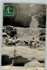 39300 Le Vaudioux 1914 Winter Wasserfall Briefmarke Bildseite