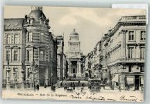 Brüssel Bruxelles 1905 Foto AK Rue de la Régence Straßenbahn