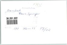 79415 W7848 Bamlach FOTO KEINE AK Haus Springer Sauna Foto Original aus Archiv eines Ansichtskartenverlags Ort handschriftlich