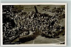74564 W7180 Crailsheim 1938 Foto AK Fliegeraufnahme des Ortes mit Johanneskirche und Liebfrauenkapelle