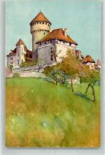 74000 Annecy 1944 Foto AK Schloss Montrotier