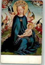 sign. Stephan Lochner Madonna CH.K.M. No. 122 Heilige Künstlerkarte