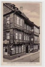 Hildesheim. ein historisches Fachwerkhaus gelaufen, mit Marke und Stempel. Datum nicht lesbar kleiner Riß am Rand unten, sonst gut erhalten