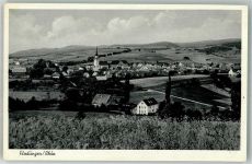 97650 W8741 Fladungen Gebrauchsspuren Panorama des Ortes mit St. Kilian Kirche