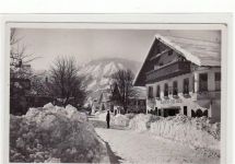 Fotokarte von Pfronten im Allgäu. Konditorei Cafe Fuchs im Winter ungelaufen Top Erhaltung.
