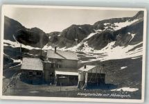 Kemptner Hütte Foto AK Hüttenstempel