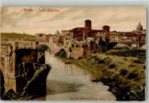 00100 Roma Rom 1907 Foto AK Isola Tiberina