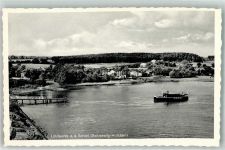24392 W2347 Lindaunis Foto AK Steg Boot Schiff
