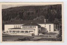 Bergstadt Ilmenau in Thüringen / Ilm-Kreis. Stadthalle gelaufen am 30.05.1939. Leichter Stempeldurchdruck. Sonst gut erhalten.