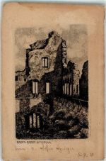 W7570 Baden-Baden Rittersaal Radierung 1910 Künstlerkarte