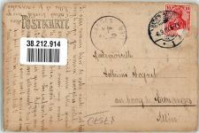 W7570 Baden-Baden Rittersaal Radierung 1910 Künstlerkarte