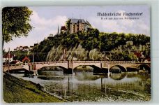 04703 O7321 Fischendorf 1913 - Schloss Mildenstein Muldenbrücke