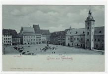 Freiberg mit Markt. ungelaufen um 1900 Top Erhaltung.