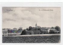 Triptis mit Blick auf die Gottesacker - Kirche ungelaufen Top Erhaltung.