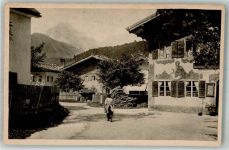 82481 W8102 Mittenwald 1922 - Am Gries mit Wetterstein