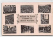 Künzelsau im schönen Kochertal mit Schnurgasse und Marktplatz ungelaufen Gute Erhaltung.