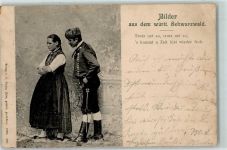 Verlag C. Fuchs Nr. 209 AK Trachten Schwarzwald 1898 Gebrauchsspuren