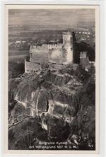 Burgruine Kynast / Chojnik - Kreis Hirschberg / Jelenia Góra mit Höllengrund ungelaufen kleiner Knick an der linken unteren Ecke , sonst gut erhalten