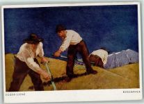Beruf Landwirtschaft Bergmäher sign. Egger-Lienz , Albin AK Kunstgeschichte Wien