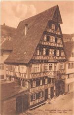 Calw. ein Blick auf das altdeutsche Haus erbaut 1694 ungelaufen Gute Erhaltung.