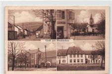 Weiskirchen mit Straßenansicht und Hotel Hofhaus ungelaufen leichte Eckabschürfungen unten, leicht fleckig, sonst gut erhalten