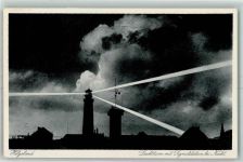 27498 W2192 Helgoland - Leuchtturm mit Signalstation bei Nacht