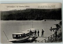 53937 W5372 Gemünd , Eifel - Urfttalsperre Sperrmauer Boot
