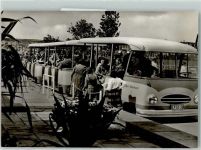99084 O5000 Erfurt - Gartenbau-Ausstellung Pflanztrog Oldtimer-Bus