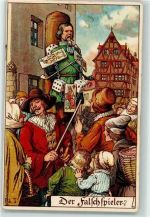 Strafe für Falschspieler AK Mittelalter ca. 6. -15. Jahrhundert, unsortiert Lithographie