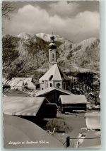 83661 W8172 Lenggries - Pfarrkirche St. Jacob Brauneck Winter
