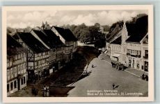 38364 W3338 Schöningen - Marktplatz St. Lorenzkirche Pferdewagen Drogerie Geschäfte